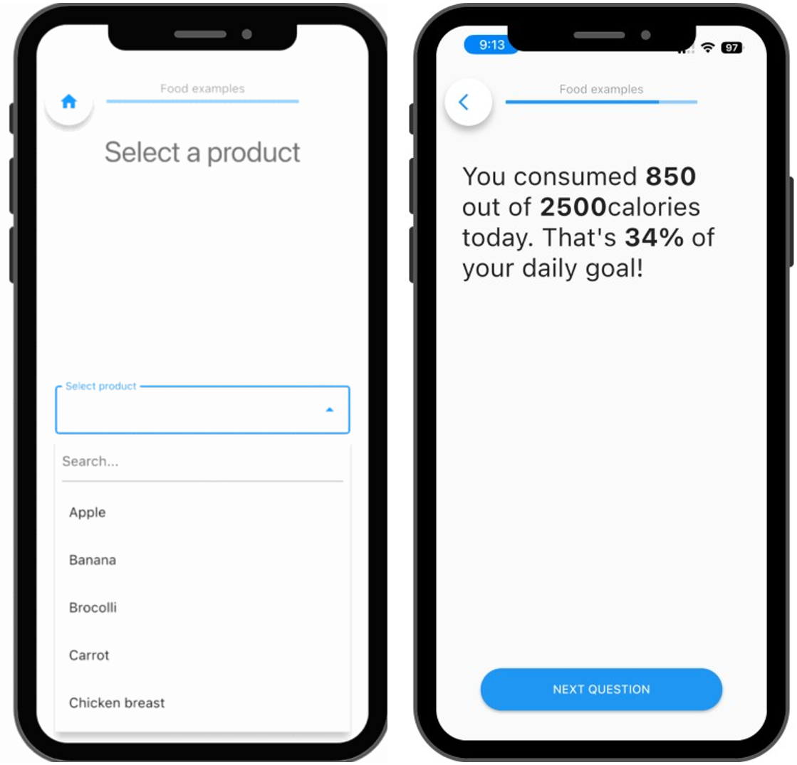 counting calories in the m-path app.